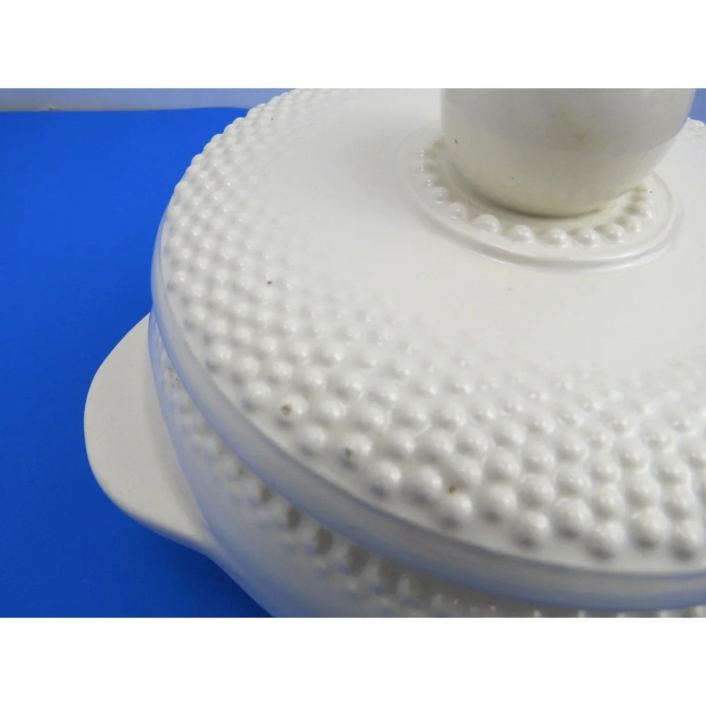 California USA Pottery White Hobnail Casserole Dish Jar 480-C 482